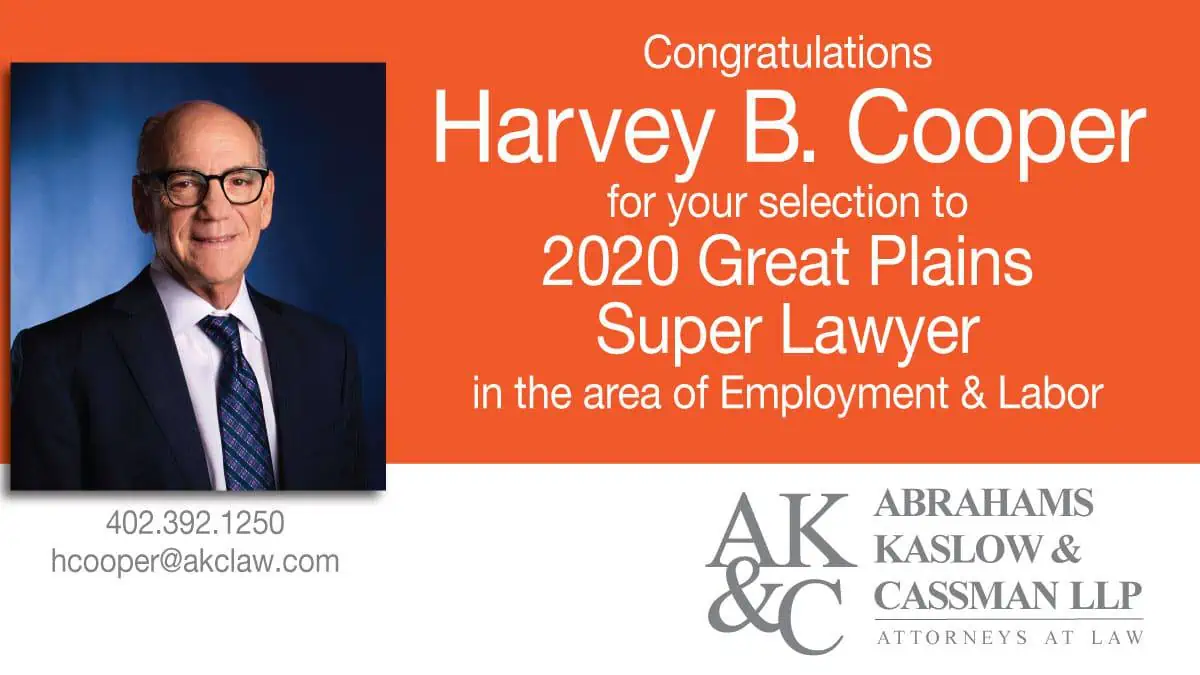 , Harvey Cooper named to Great Plains Super Lawyers List, Abrahams Kaslow &amp; Cassman LLP | Attorneys at Law