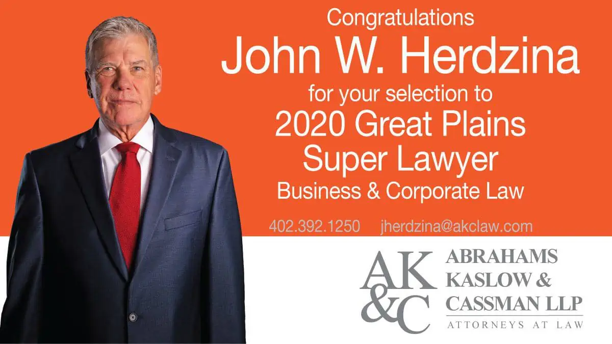 , John Herdzina named to Great Plains Super Lawyer List, Abrahams Kaslow &amp; Cassman LLP | Attorneys at Law